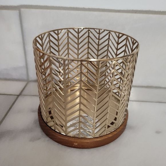 Bath & Body Works | Accents | Bath Body Works Gold Large3wick Candle ...